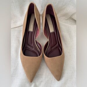 Franco Sarto, taupe suede heels. Size 8.5